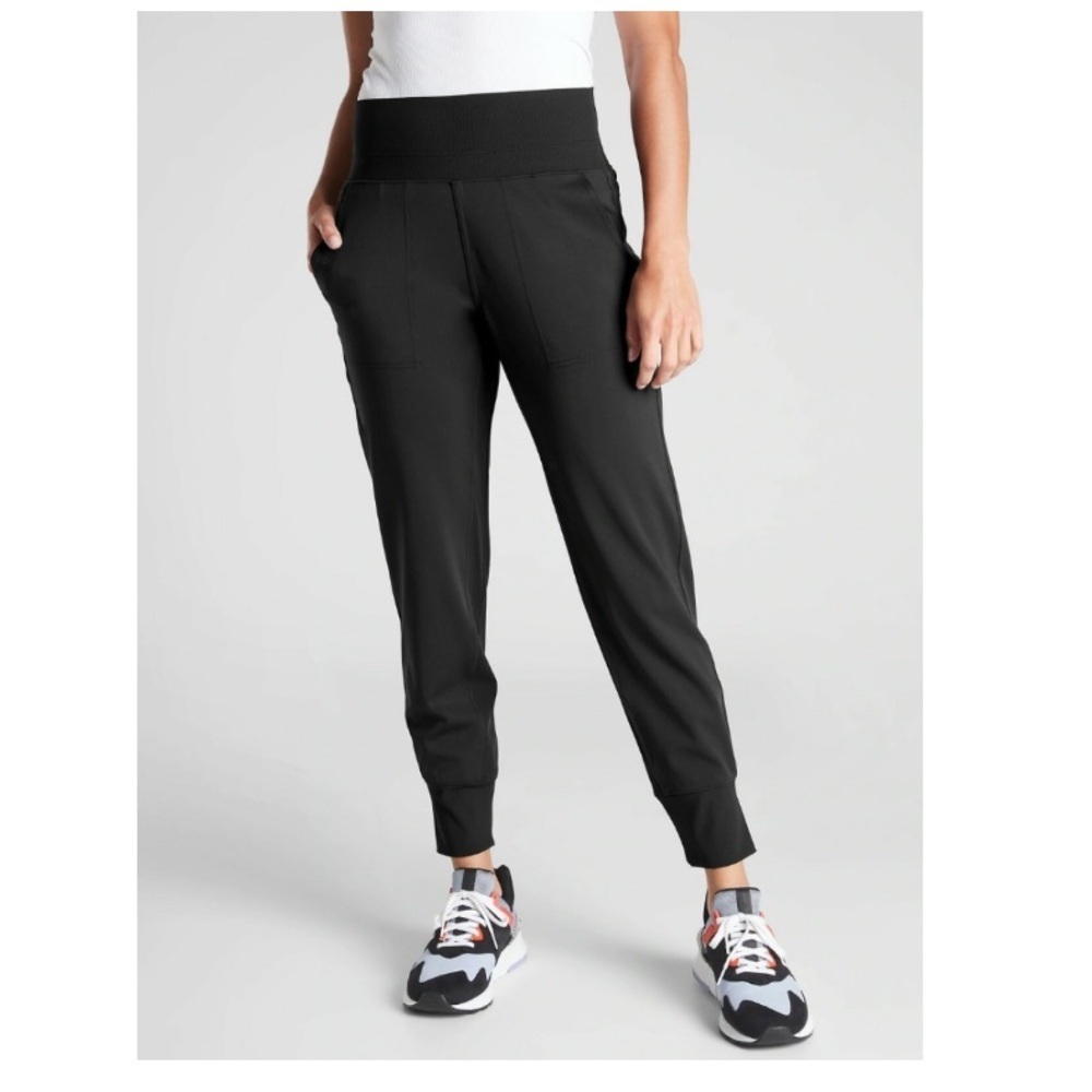 Athleta Black SCULPTEK Venice Mid Rise Jogger Pants